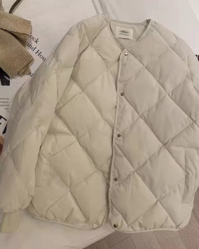 Niche student cotton coat loose rhombus jacket