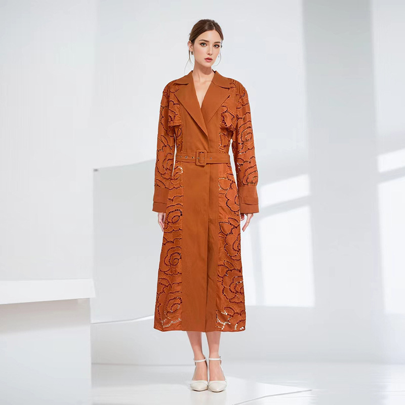 Autumn retro business suit long sleeve coat for women