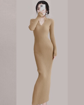 Slim spicegirl long dress knitted mermaid dress