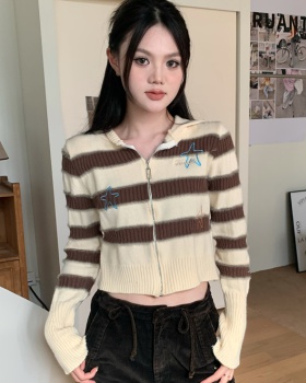 Lovely plush sweater mixed colors sweet tops