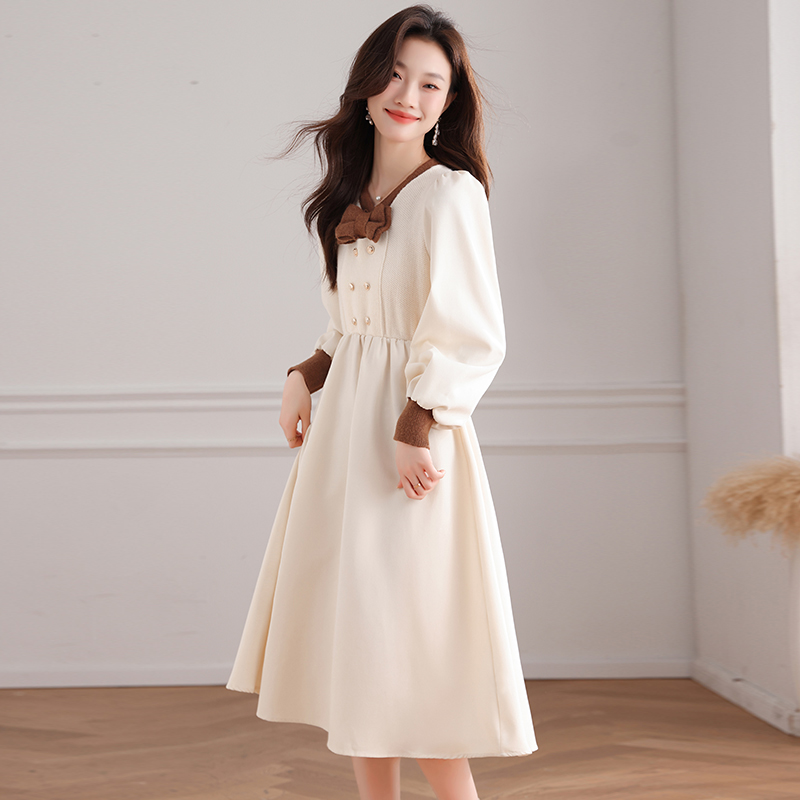 Small fellow dress exceed knee long dress for women