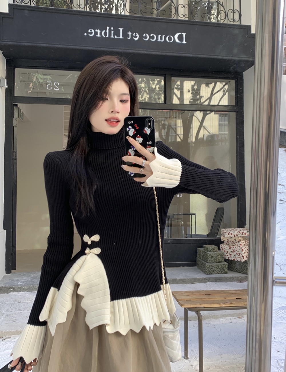 Chinese style tops winter sweater for women