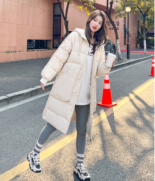Thick cotton long bread clothing down winter coat for women