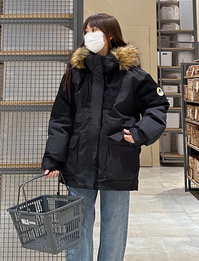 Couples long cotton coat thick work clothing for women