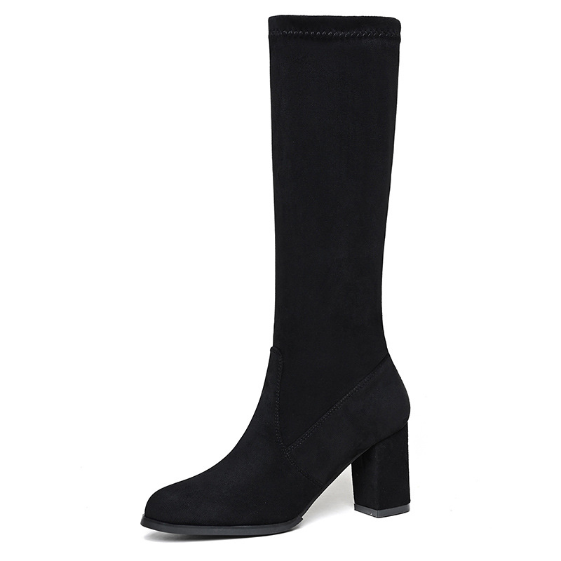 Autumn and winter thigh boots broadcloth boots