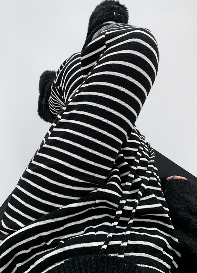 Casual stripe pants spicegirl towel for women
