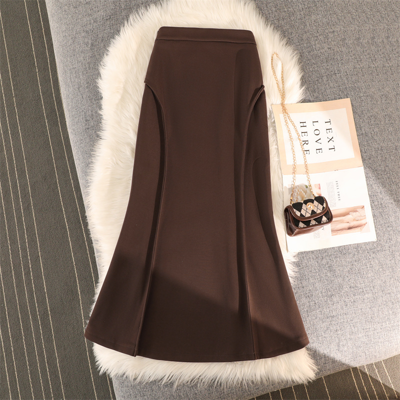 Slim autumn and winter skirt package hip one step skirt