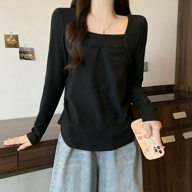 Thick fat all-match T-shirt thermal winter bottoming shirt