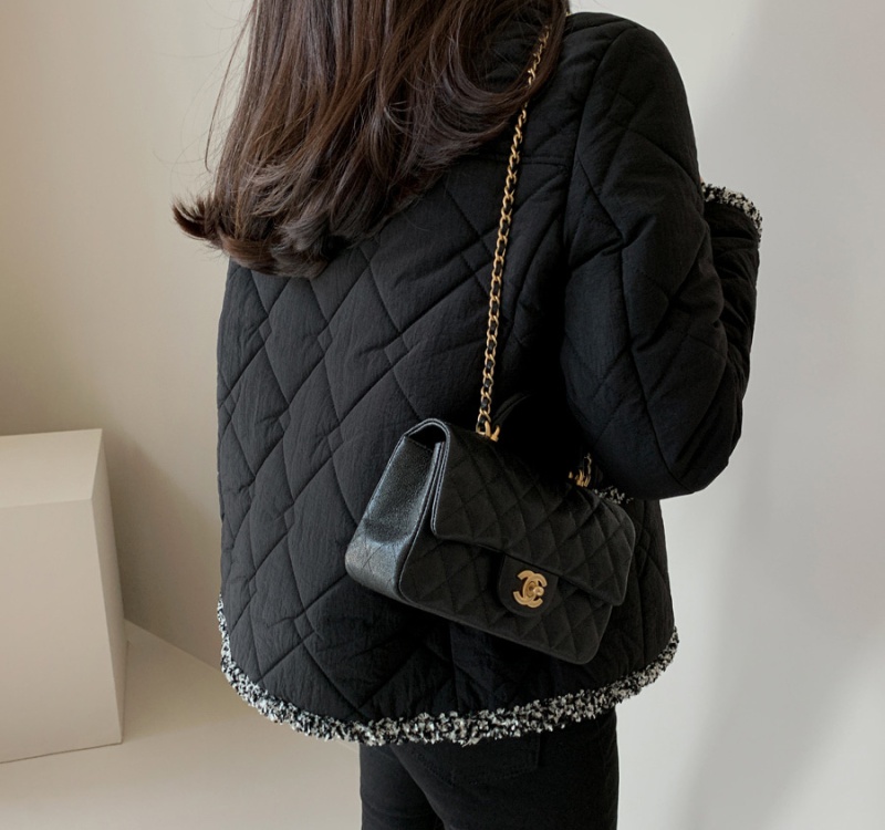 Down quilted coat niche chanelstyle cotton coat for women