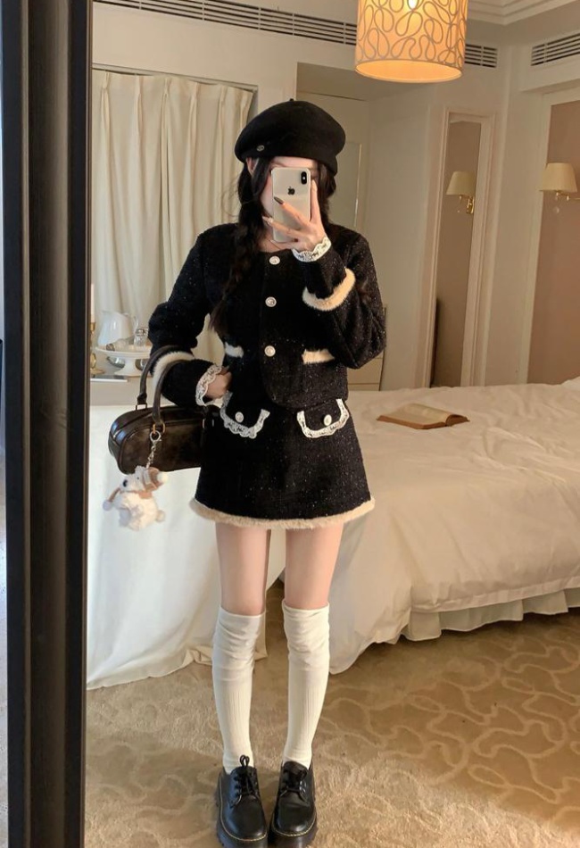 Chanelstyle coat short skirt