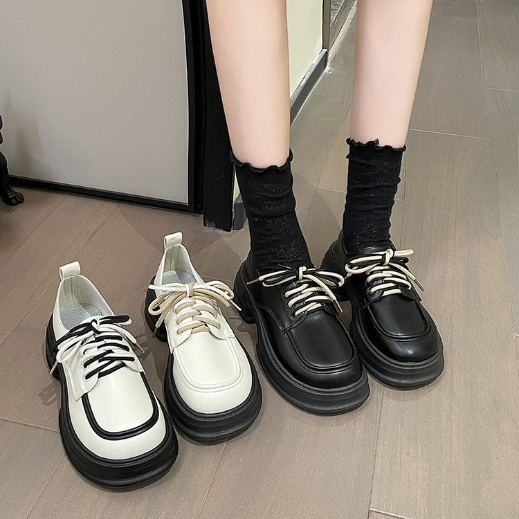 Casual frenum thick crust college style shoes for women