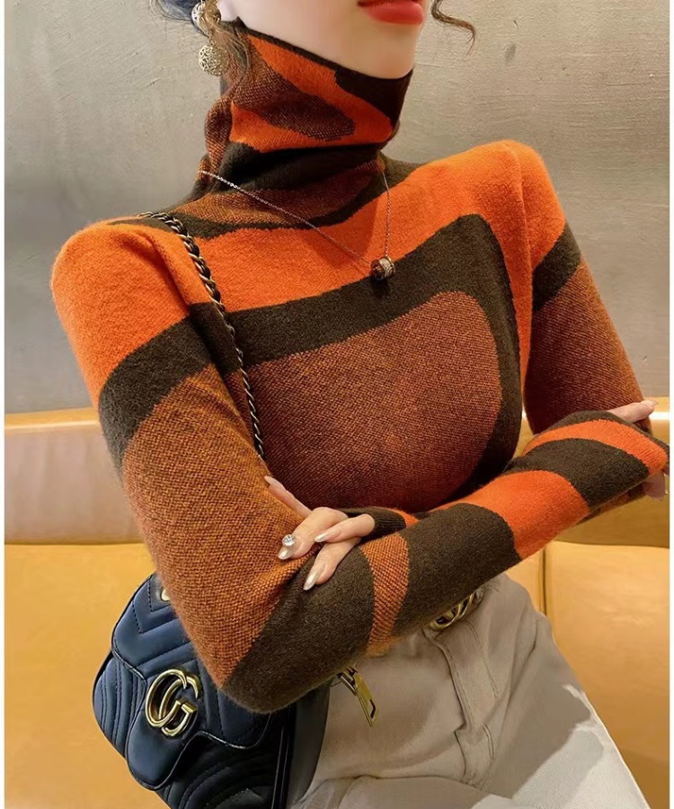 High collar sweater bottoming shirt for women