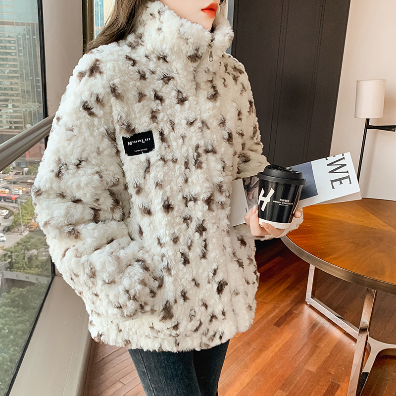 Imitation of rabbit fur cotton coat thick coat