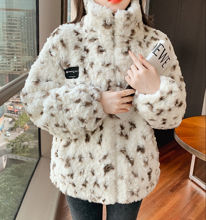 Imitation of rabbit fur cotton coat thick coat