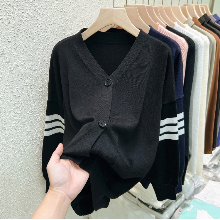 Lazy buckle coat long sleeve loose tops for women