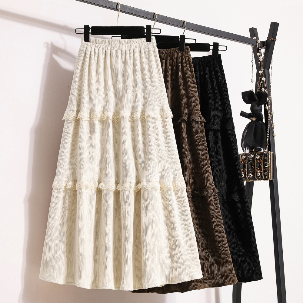 Big skirt crimp cake A-line long autumn and winter skirt