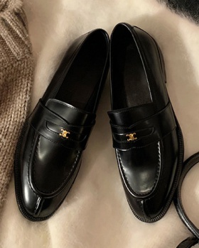 British style all-match loafers thick crust shoes