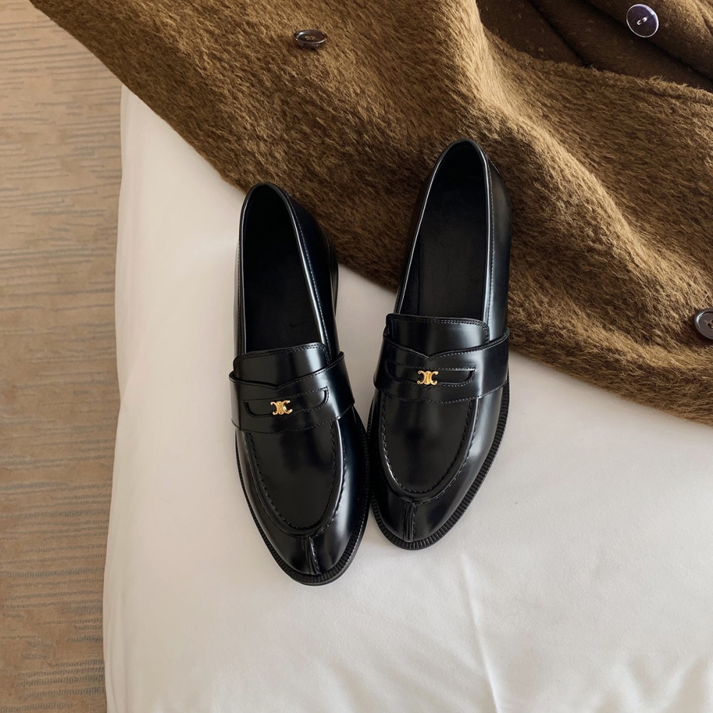 British style all-match loafers thick crust shoes