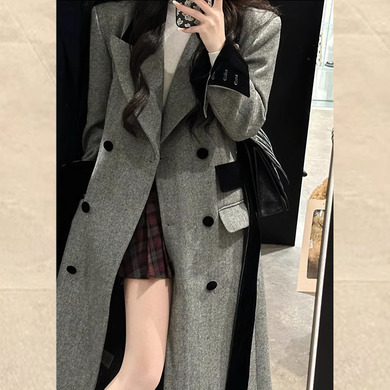 Autumn and winter overcoat small fellow coat for women