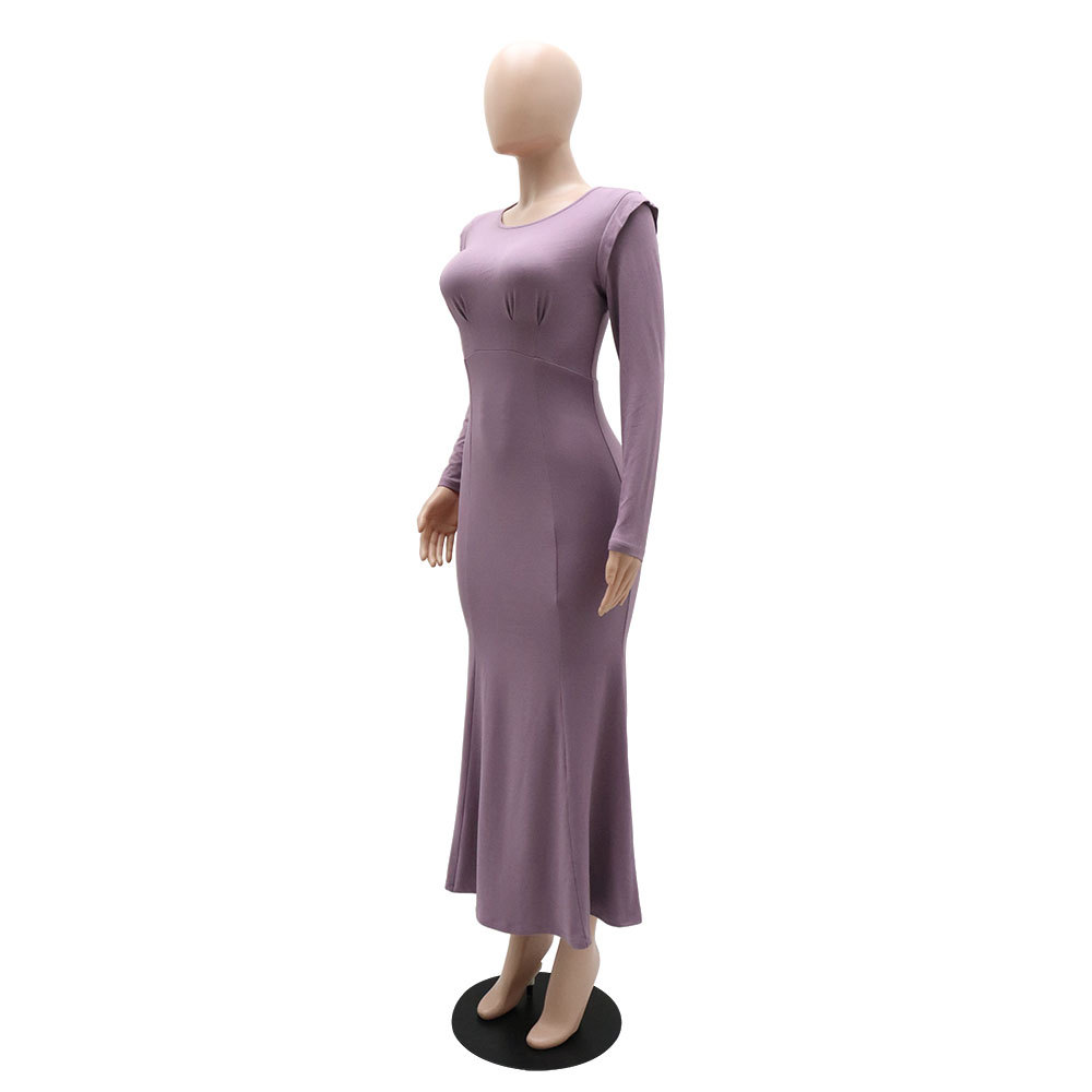 Mermaid pure simple all-match dress for women