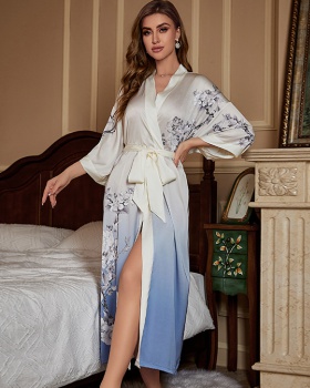 Luxurious satin pajamas homewear nightgown for women