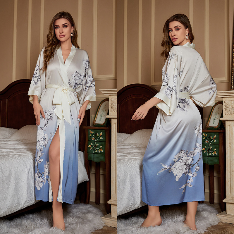 Luxurious satin pajamas homewear nightgown for women