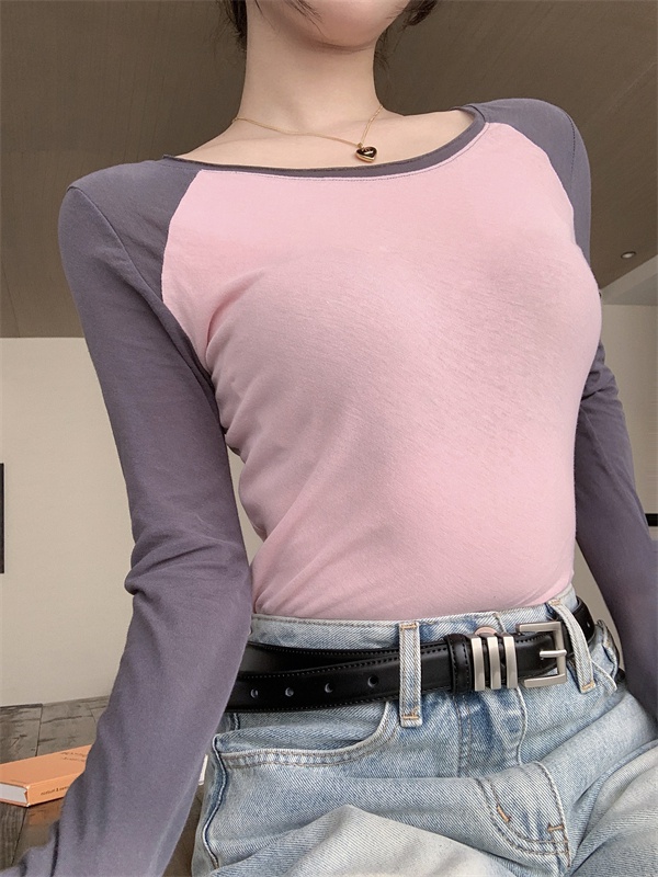 Unique tops slim bottoming shirt for women