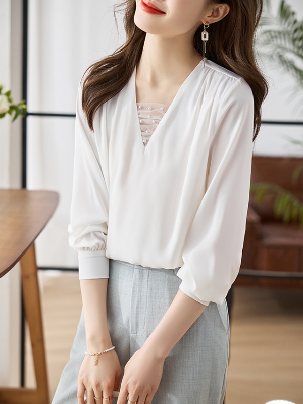 Korean style all-match tops spring shirt for women
