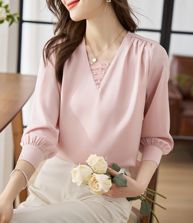 Korean style all-match tops spring shirt for women