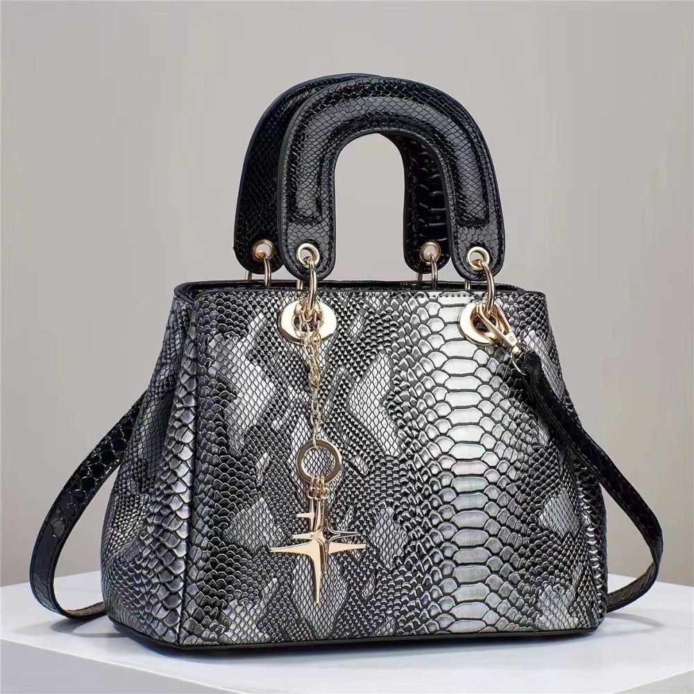 Serpentine buff shoulder bag high capacity handbag for women