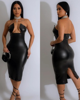 Tight package hip hollow elasticity dress