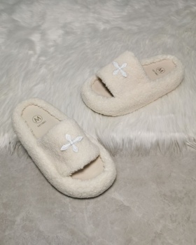 Thick crust open toe Korean style slippers for women
