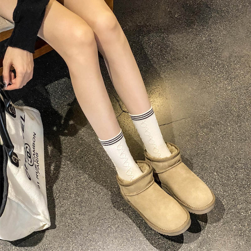 Thermal Asian style snow boots low cylinder women's boots