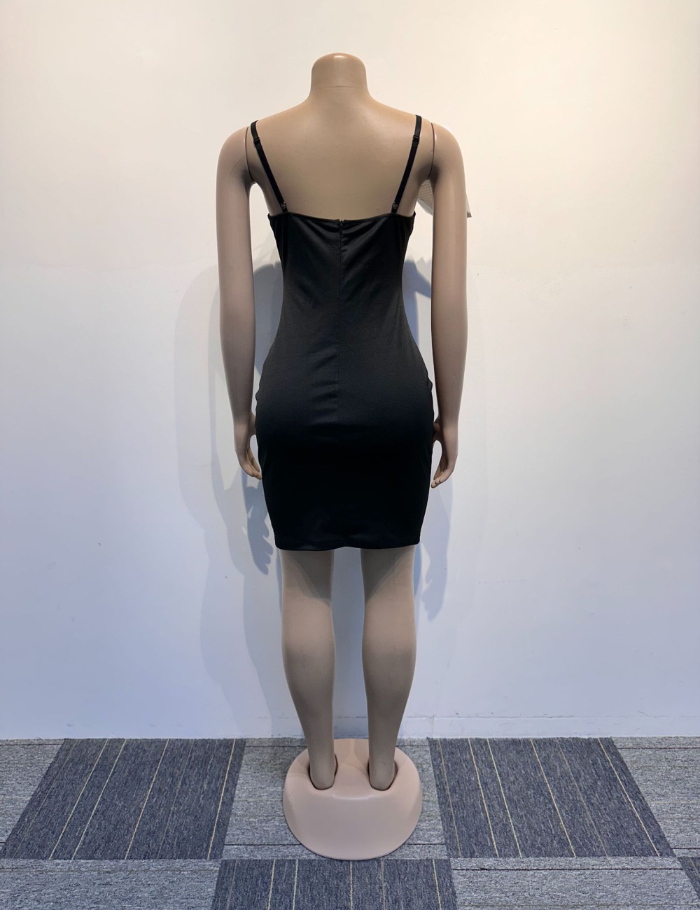 Sling elasticity European style split dress