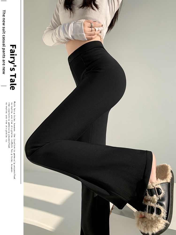 Elasticity casual pants split business suit for women