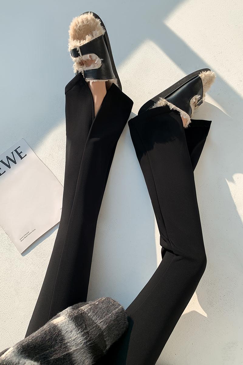 Elasticity casual pants split business suit for women