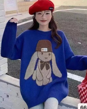 Lovely autumn and winter Korean style rabbit lazy tops for women