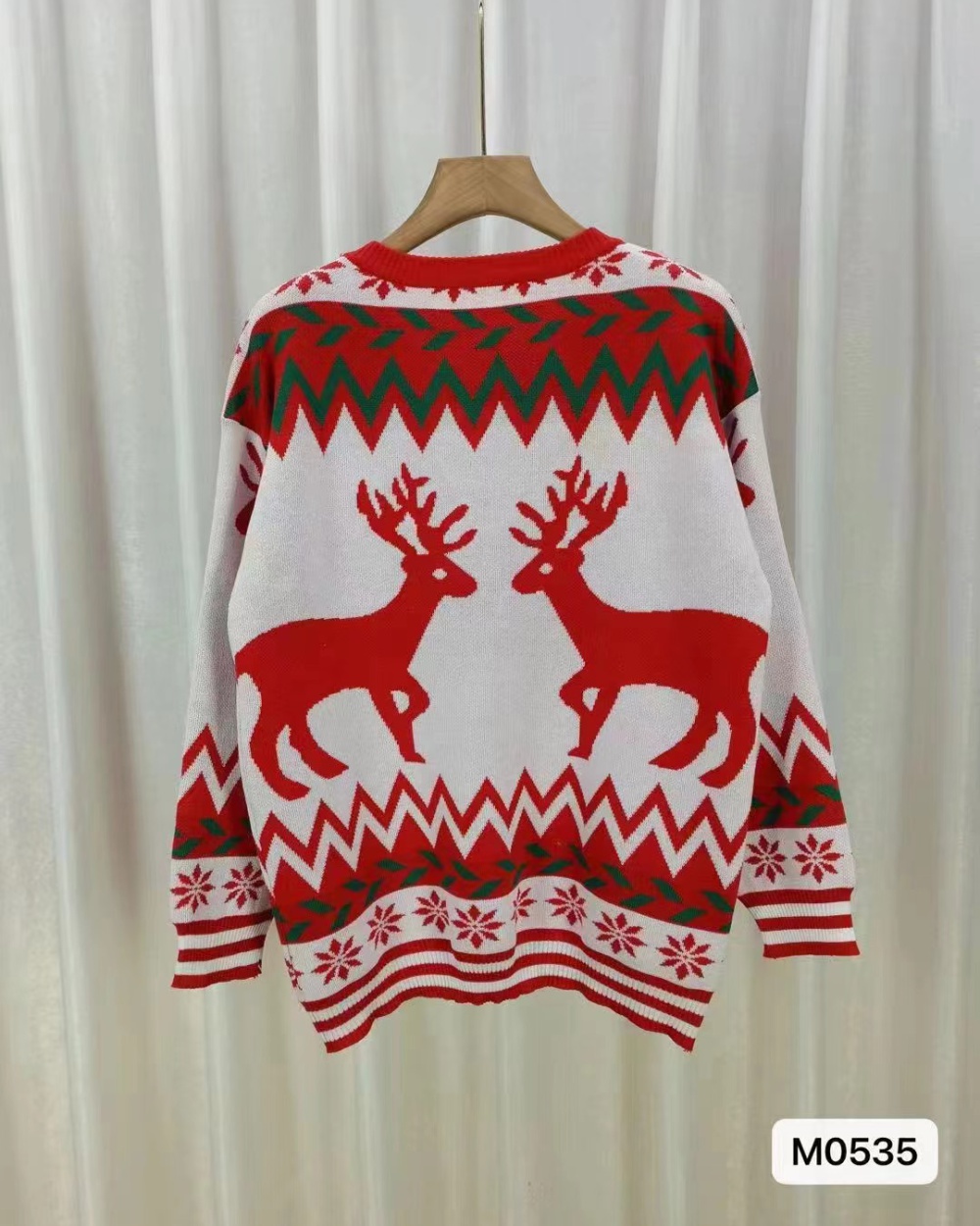 Christmas lazy couple clothes fawn long sleeve sweater