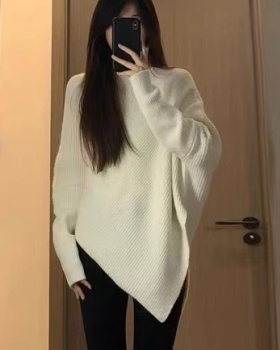 High collar Korean style sweater thick lazy tops for women
