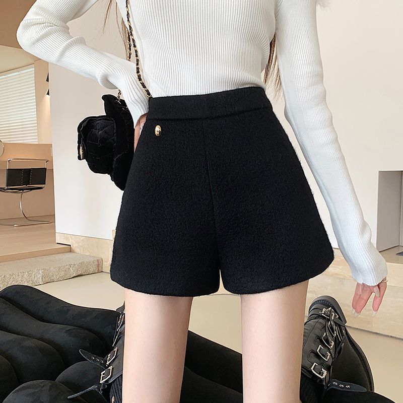 High waist chanelstyle casual pants slim shorts for women