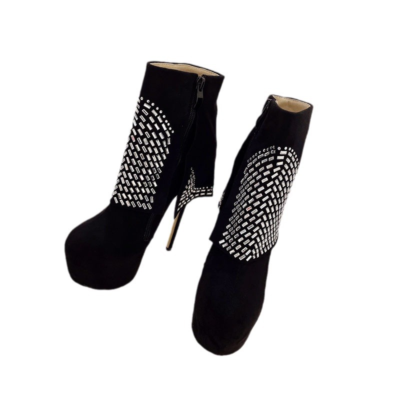 Autumn and winter short boots luxurious platform for women