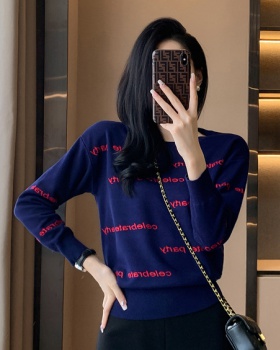 All-match long sleeve sweater pullover tops for women