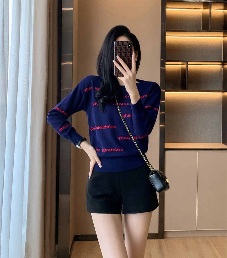 All-match long sleeve sweater pullover tops for women