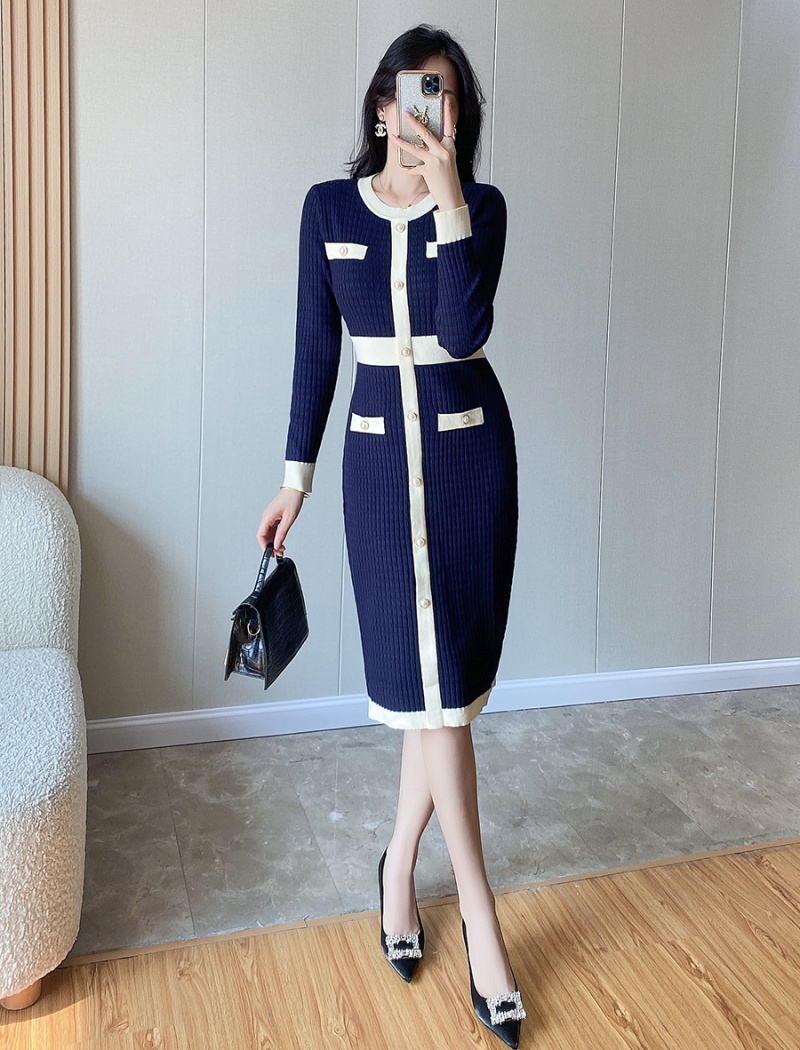 France style autumn sweater chanelstyle dress for women