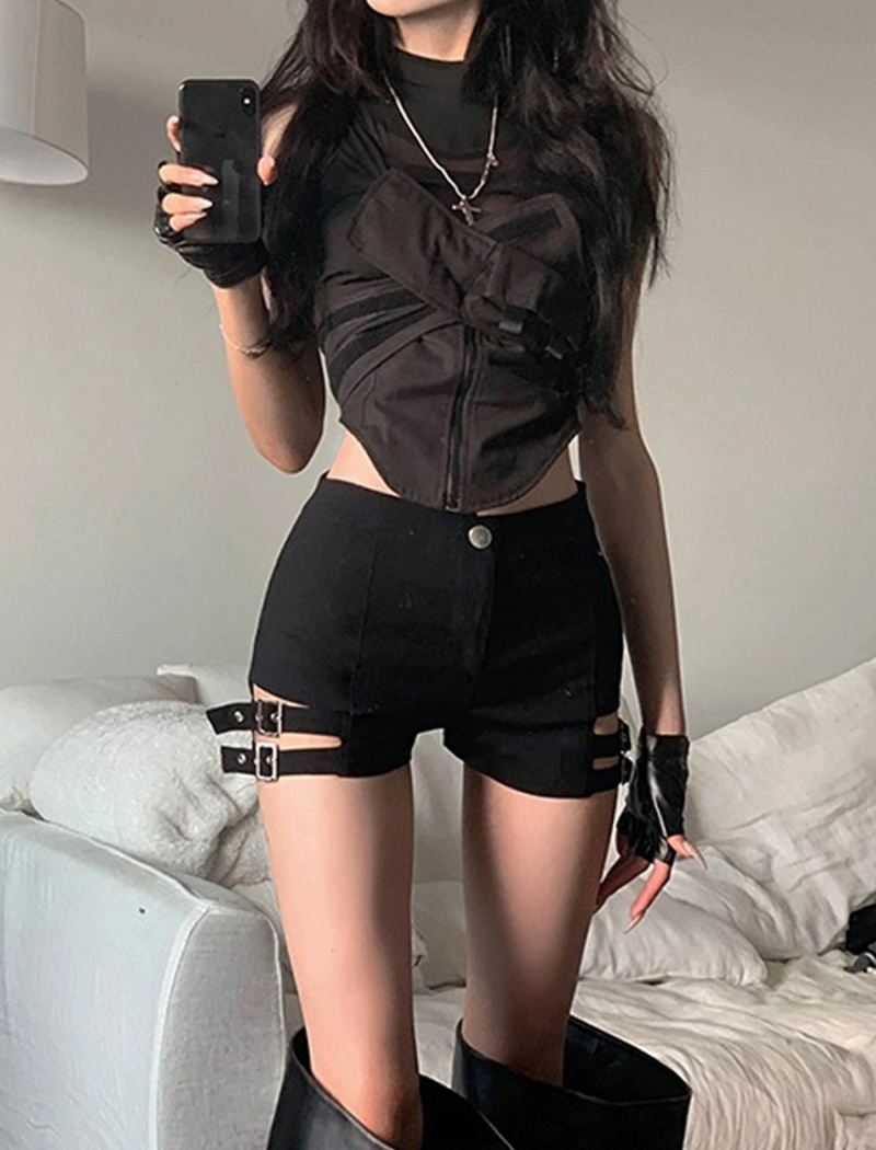 Bottoming elasticity casual pants sexy shorts for women
