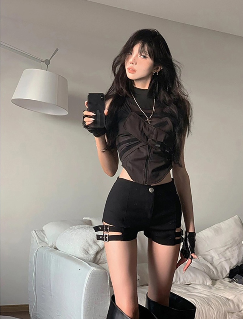 Bottoming elasticity casual pants sexy shorts for women