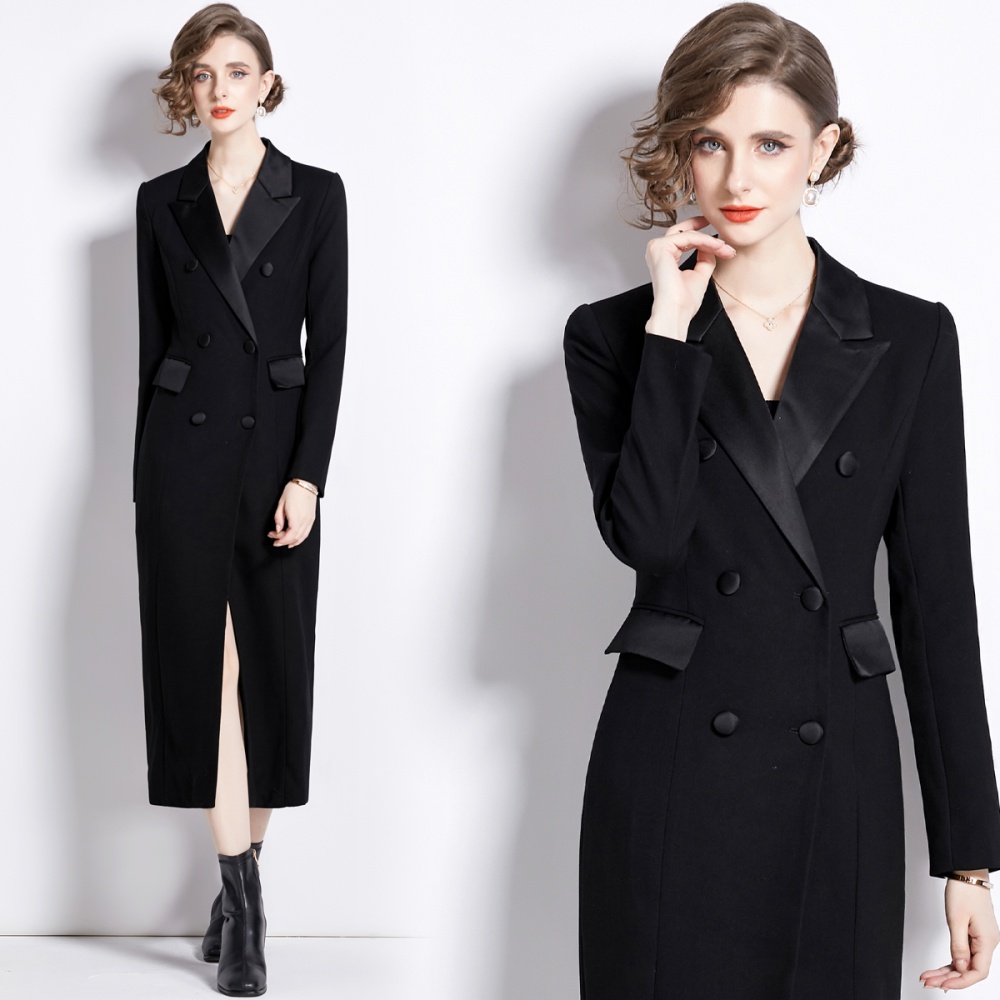 Long splice overcoat France style temperament business suit