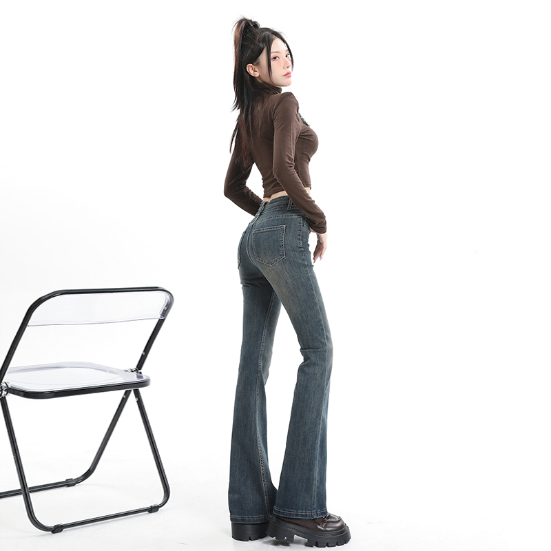 Micro speaker slim jeans small fellow long pants for women