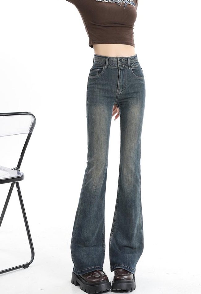 Micro speaker slim jeans small fellow long pants for women
