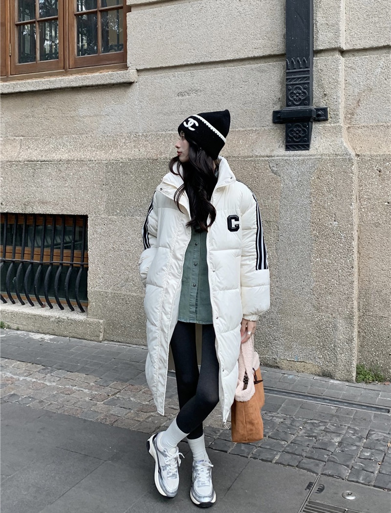Loose thick hooded cotton coat winter all-match coat
